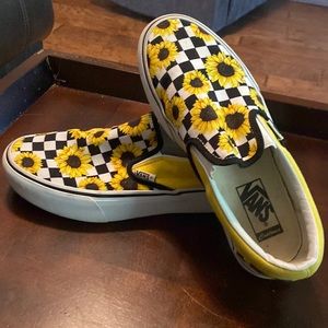 Vans Sunflower Slip On Womens 8.5